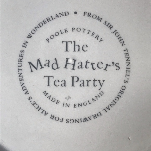 Alice in Wonderland White Rabbit plate Poole Pottery England RARE collectible - Picture 3 of 4